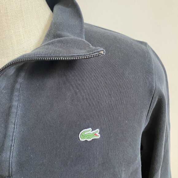 Lacoste black polo sweatshirt mens size 4 - Picture 2 of 7